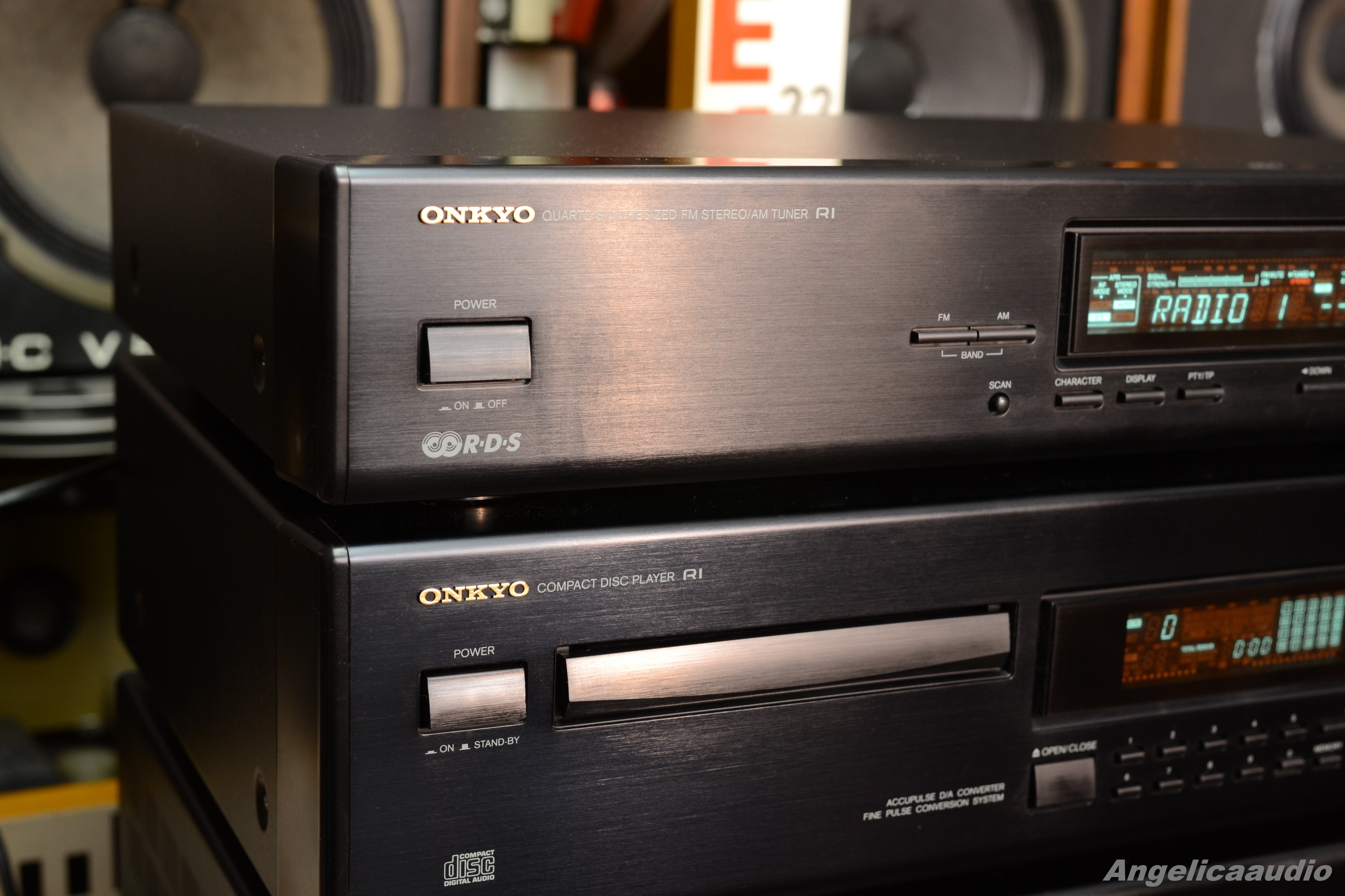 ONKYO R1 A-RV410 amplifier, R1 DX-7210 CD player, R1 T-4210 tuner ...